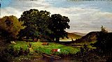 Edward Mitchell Bannister Famous Paintings - Oak Trees